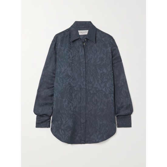 Journey satin-jacquard shirt