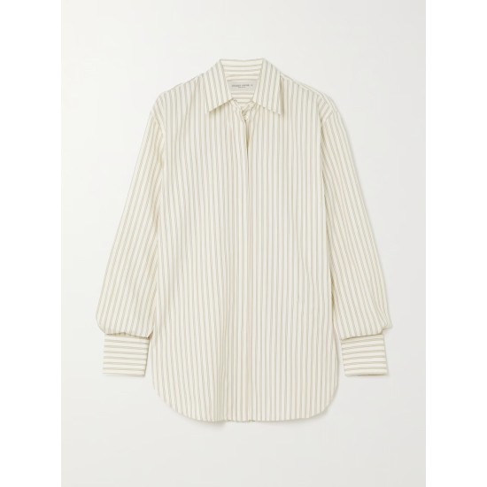 Striped cotton-poplin shirt