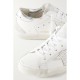 Super-Star embellished distressed suede-trimmed leather sneakers