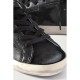 Super-Star distressed glittered leather and suede sneakers