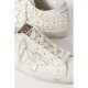 Superstar pearl-embellished distressed leather sneakers