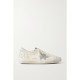 Superstar pearl-embellished distressed leather sneakers