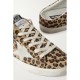 Super-Star Sabot distressed leopard-print calf hair slip-on sneakers