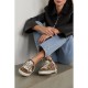 Super-Star Sabot distressed leopard-print calf hair slip-on sneakers
