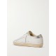 Super-Star shearling-lined distressed suede and leather sneakers