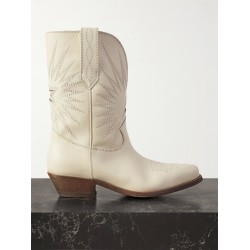 Low Wish Star embroidered leather cowboy boots