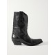 Low Wish Star textured-leather cowboy boots