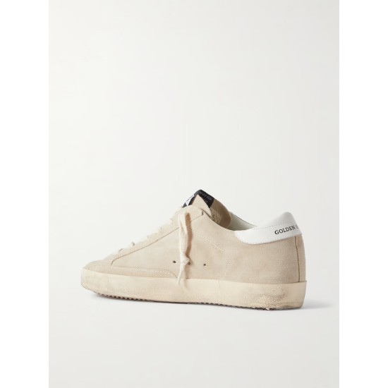 Super-Star leather-trimmed suede sneakers