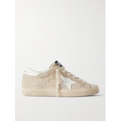 Super-Star leather-trimmed suede sneakers