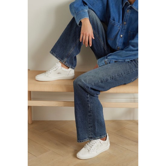 Ballstar distressed leather sneakers