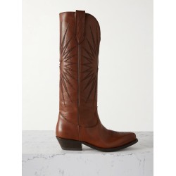 Wish Star embroidered leather cowboy boots