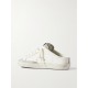 Super-Star Sabot distressed suede-trimmed leather slip-on sneakers