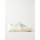 Soul-Star logo-print distressed leather sneakers