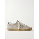 Super-Star snake-effect leather-trimmed suede sneakers