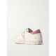 Super-Star distressed glittered leather sneakers