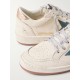 Ball Star distressed suede-trimmed leather sneakers