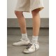 Super-Star distressed suede-trimmed glittered leather sneakers