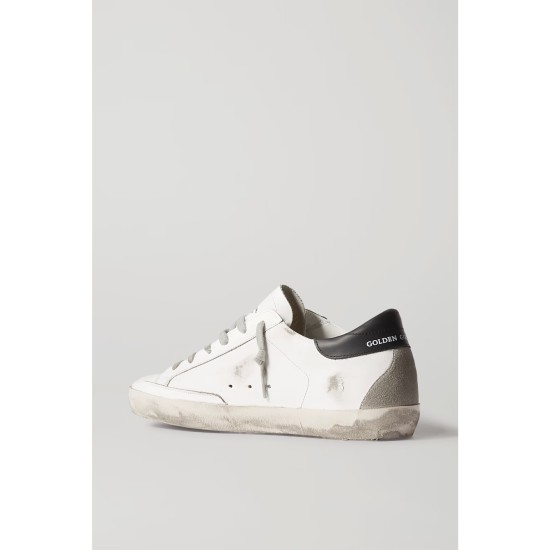 Superstar distressed leather sneakers