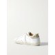 Superstar shearling-lined distressed glittered leather sneakers