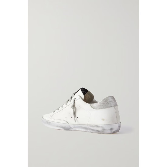 Superstar distressed leather sneakers