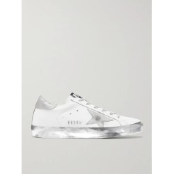 Superstar distressed leather sneakers