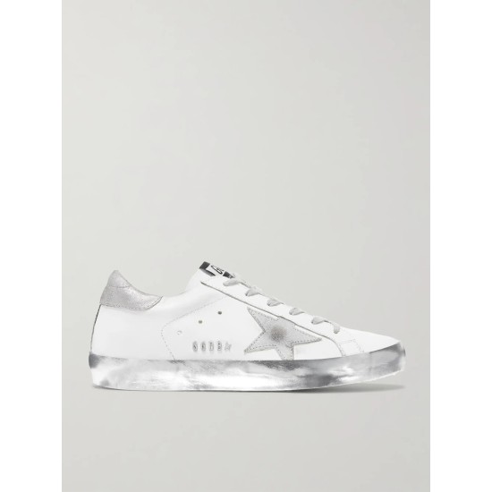 Superstar distressed leather sneakers