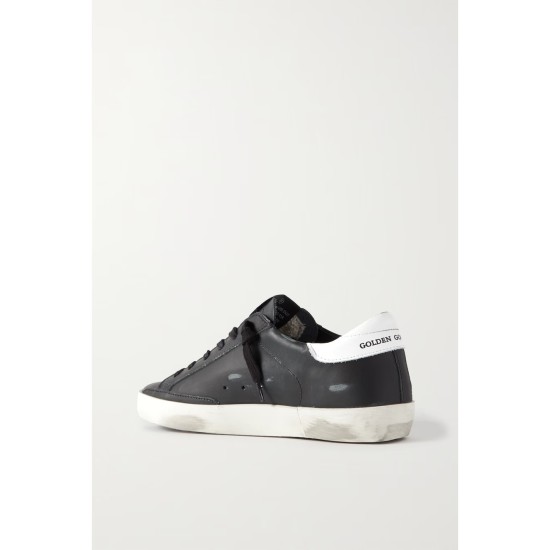 Superstar distressed leather sneakers