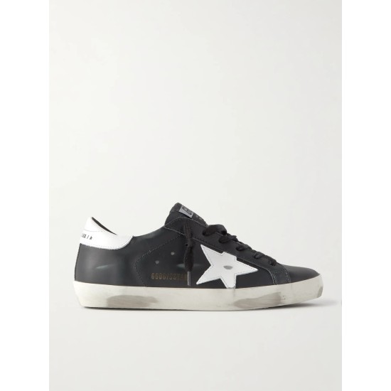 Superstar distressed leather sneakers