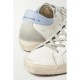 Superstar distressed leather and suede sneakers