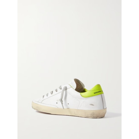 Superstar distressed leather sneakers