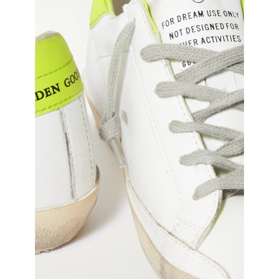 Superstar distressed leather sneakers