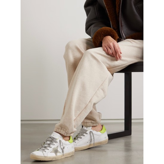 Superstar distressed leather sneakers