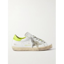 Superstar distressed leather sneakers