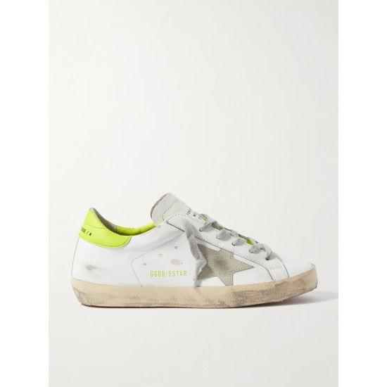 Superstar distressed leather sneakers