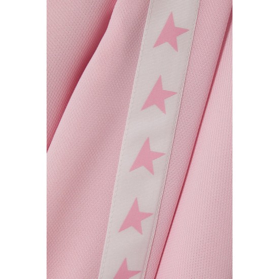 Webbing-trimmed piqué track pants