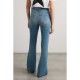 Journey distressed high-rise flared jeans