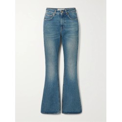 Journey distressed high-rise flared jeans