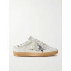 Superstar Sabot distressed leather slip-on sneakers