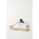 Ball Star shearling-lined distressed suede-trimmed leather sneakers