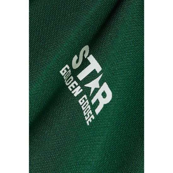 Webbing-trimmed piqué track jacket