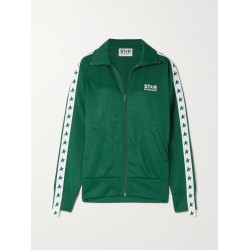 Webbing-trimmed piqué track jacket