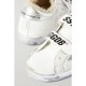 Old School shearling-lined distressed glittered leather sneakers