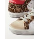 Superstar distressed leopard-print calf hair, leather and suede sneakers